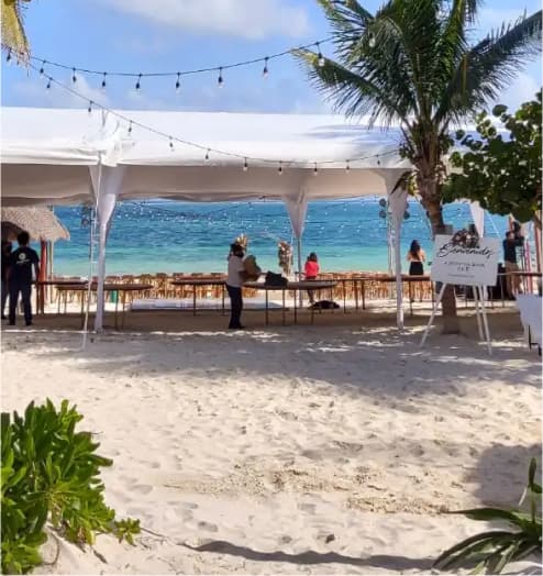 Couple dancing on beach